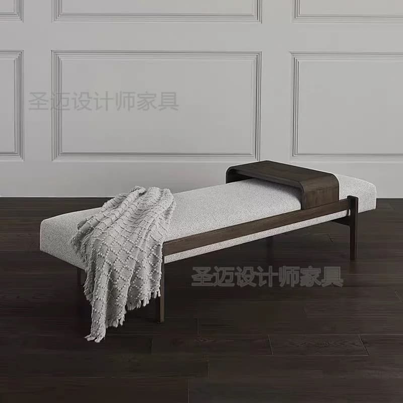 Pouf salon - banc élégant blanc