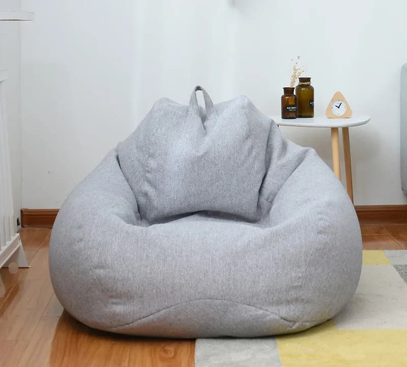 Pouf salon - nuage gris