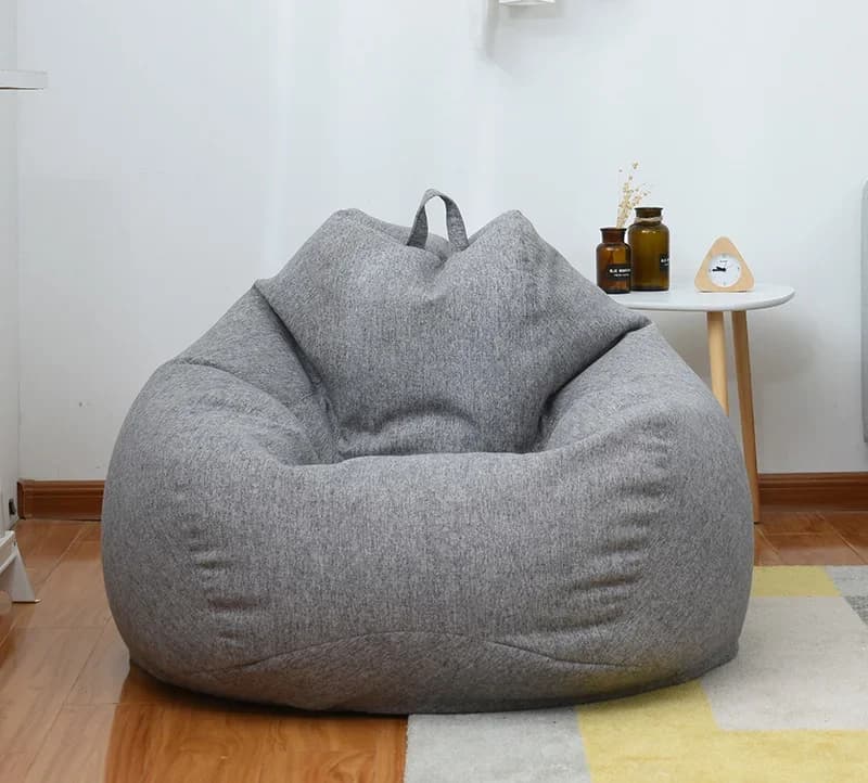 Pouf salon - nuage gris