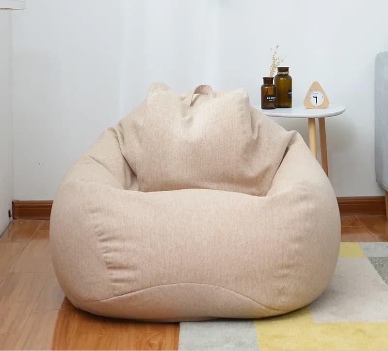 Pouf salon - nuage beige