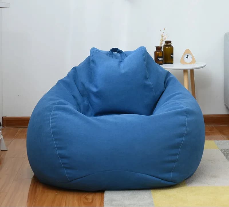 Pouf salon - nuage bleu
