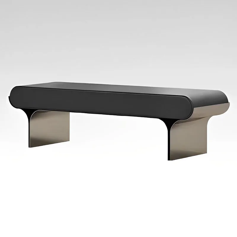 Pouf salon - banc élégant noir