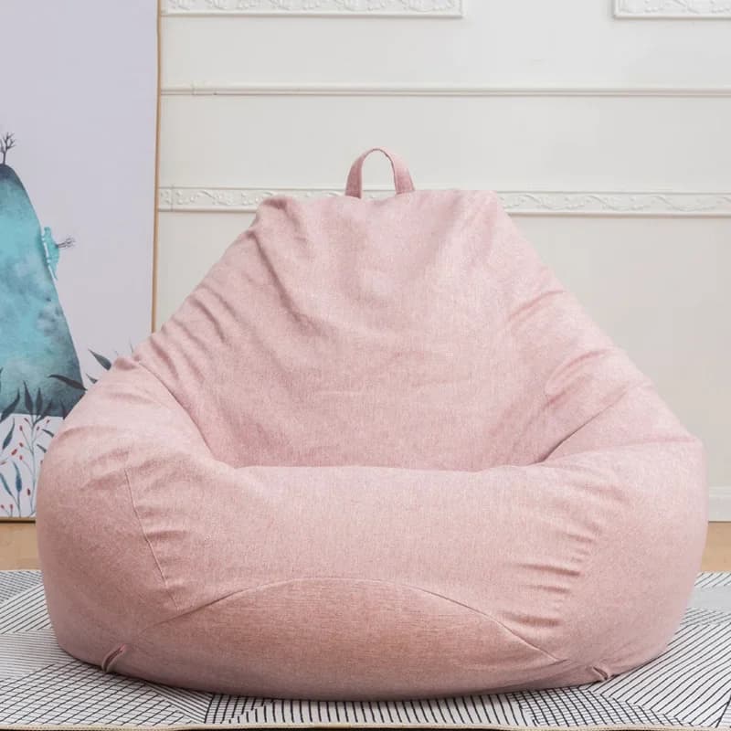 Pouf salon - nuage rose