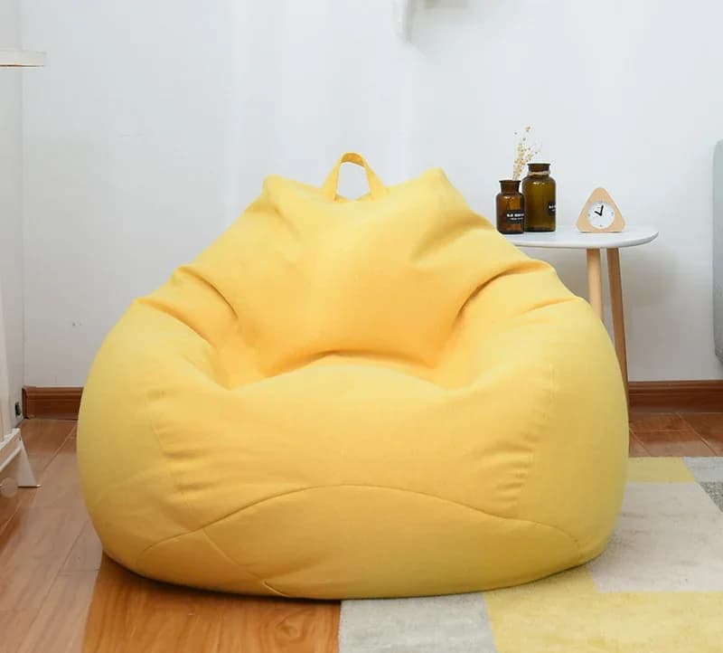 Pouf salon - chaise nuageuse jaune