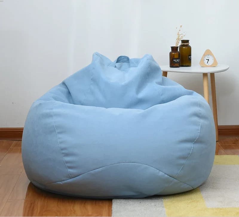 Pouf salon - nuage bleu